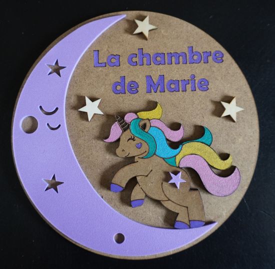 Plaque de porte pour chambre