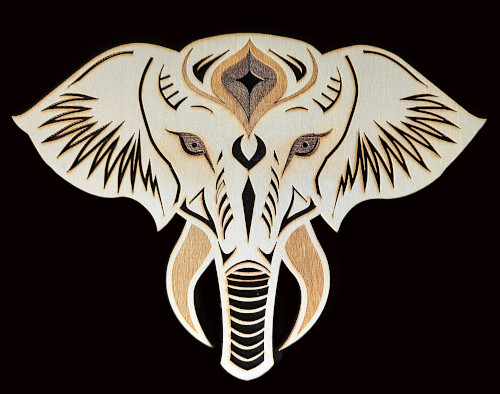 Tête d'éléphant décorative