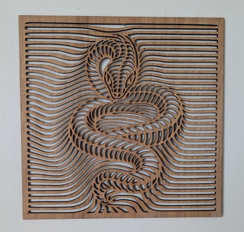 Serpent effet illusion d'optique