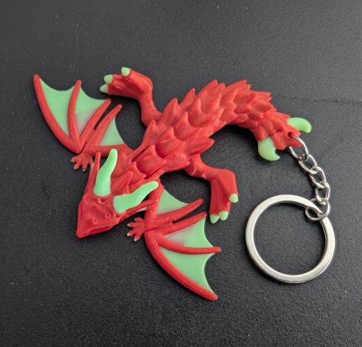 Porte-clef dragon ailé