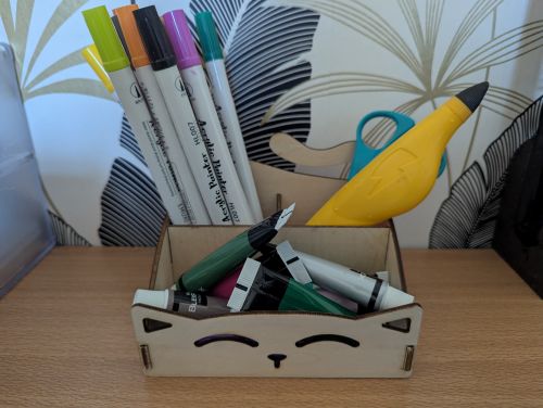 Pot à crayons chat