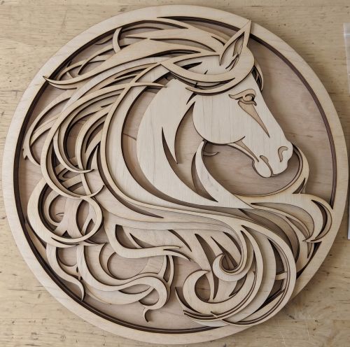 Tête de cheval en relief