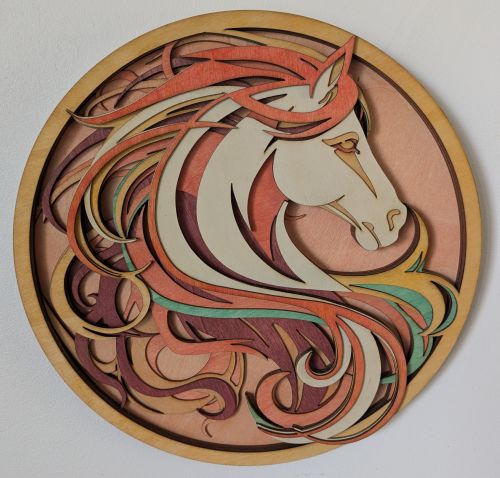 Tête de cheval en relief
