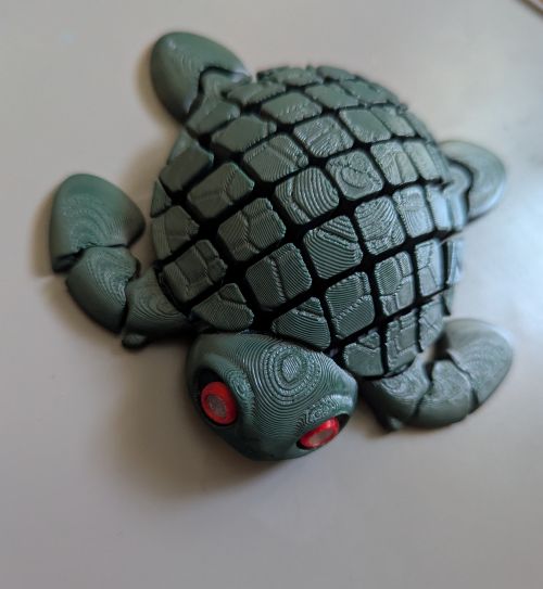 Tortue verte imprimée en 3 D